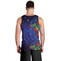 Matariki New Zealand Maori and Pohutukawa Men Tank Top Galaxy Blue Sky Style