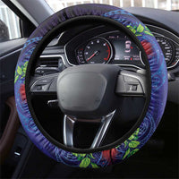 Matariki New Zealand Maori and Pohutukawa Steering Wheel Cover Galaxy Blue Sky Style