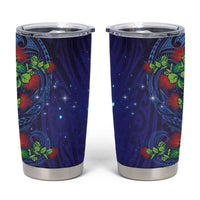 Matariki New Zealand Maori and Pohutukawa Tumbler Cup Galaxy Blue Sky Style