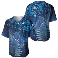 Matariki New Zealand Maori Silver Fern Baseball Jersey Galaxy Blue Sky Style