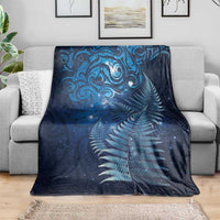 Matariki New Zealand Maori Silver Fern Blanket Galaxy Blue Sky Style