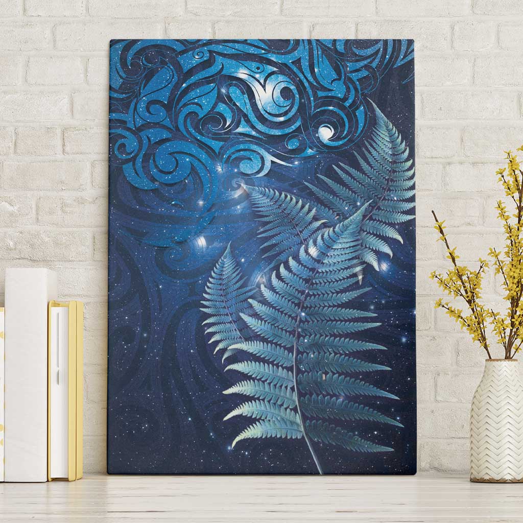 Matariki New Zealand Maori Silver Fern Canvas Wall Art Galaxy Blue Sky Style