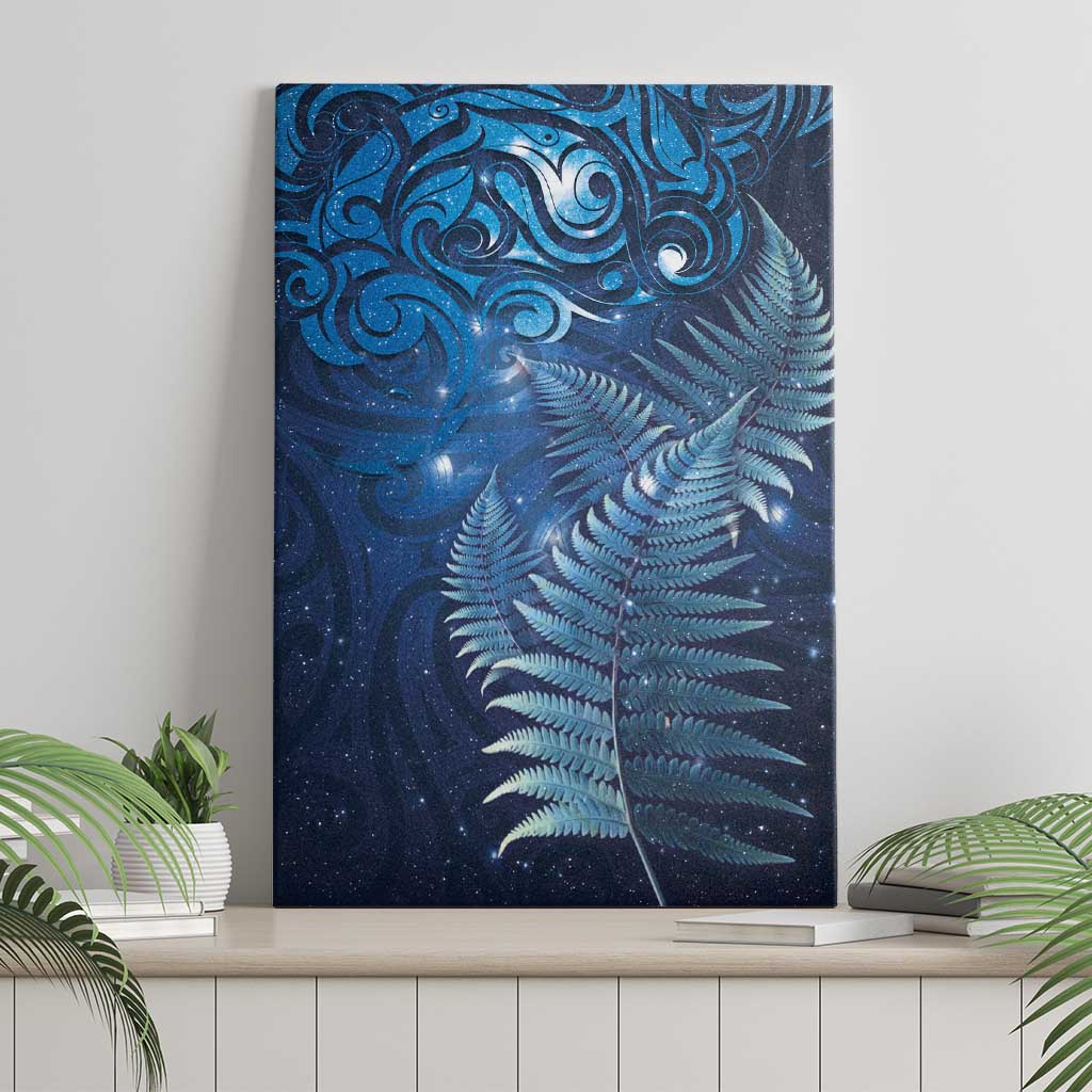 Matariki New Zealand Maori Silver Fern Canvas Wall Art Galaxy Blue Sky Style