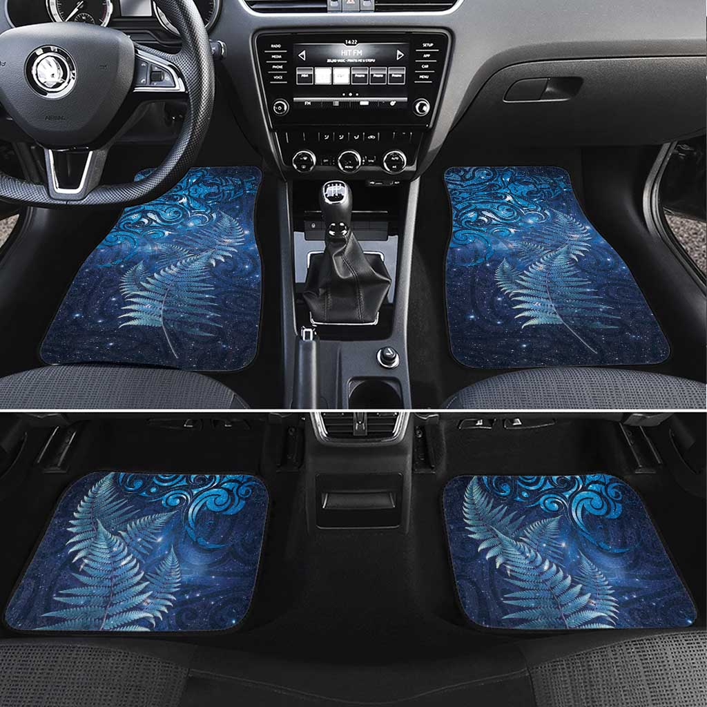 Matariki New Zealand Maori Silver Fern Car Mats Galaxy Blue Sky Style