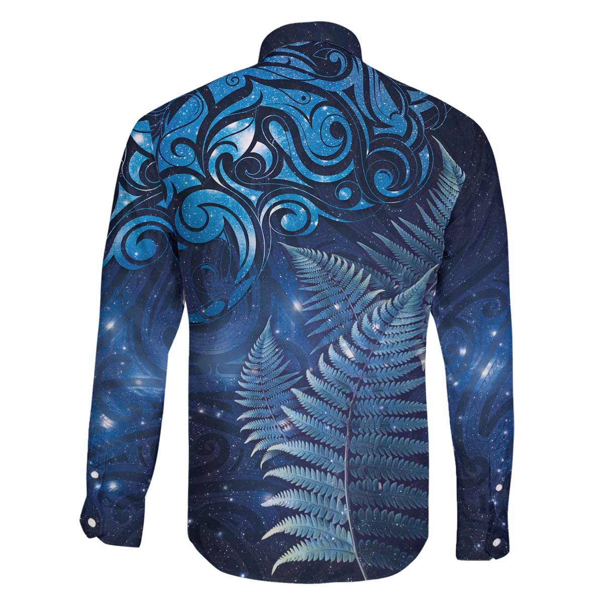 Matariki New Zealand Maori Silver Fern Family Matching Off The Shoulder Long Sleeve Dress and Hawaiian Shirt Galaxy Blue Sky Style