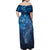 Matariki New Zealand Maori Silver Fern Family Matching Off Shoulder Maxi Dress and Hawaiian Shirt Galaxy Blue Sky Style