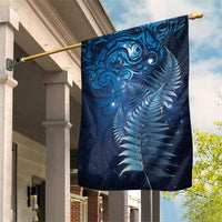 Matariki New Zealand Maori Silver Fern Garden Flag Galaxy Blue Sky Style