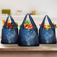 Matariki New Zealand Maori Silver Fern Grocery Bag Galaxy Blue Sky Style