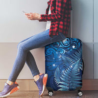 Matariki New Zealand Maori Silver Fern Luggage Cover Galaxy Blue Sky Style