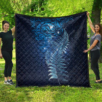 Matariki New Zealand Maori Silver Fern Quilt Galaxy Blue Sky Style