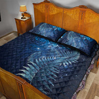 Matariki New Zealand Maori Silver Fern Quilt Bed Set Galaxy Blue Sky Style