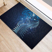 Matariki New Zealand Maori Silver Fern Rubber Doormat Galaxy Blue Sky Style