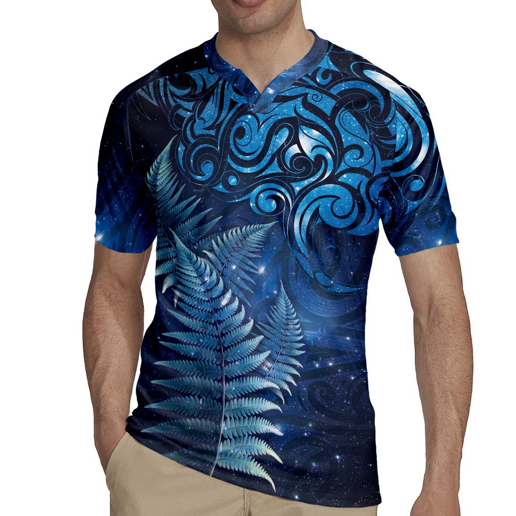 Matariki New Zealand Maori Silver Fern Rugby Jersey Galaxy Blue Sky Style
