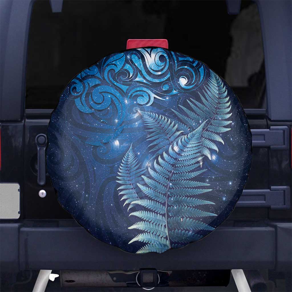 Matariki New Zealand Maori Silver Fern Spare Tire Cover Galaxy Blue Sky Style