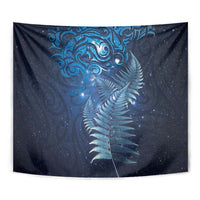 Matariki New Zealand Maori Silver Fern Tapestry Galaxy Blue Sky Style
