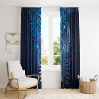 Matariki New Zealand Maori Silver Fern Window Curtain Galaxy Blue Sky Style