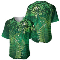 Matariki New Zealand Maori Silver Fern Baseball Jersey Galaxy Green Sky Style