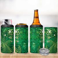 Matariki New Zealand Maori Silver Fern 4 in 1 Can Cooler Tumbler Galaxy Green Sky Style