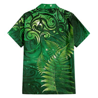 Matariki New Zealand Maori Silver Fern Hawaiian Shirt Galaxy Green Sky Style