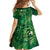 Matariki New Zealand Maori Silver Fern Kid Short Sleeve Dress Galaxy Green Sky Style
