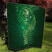 Matariki New Zealand Maori Silver Fern Quilt Galaxy Green Sky Style