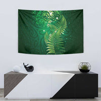 Matariki New Zealand Maori Silver Fern Tapestry Galaxy Green Sky Style