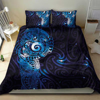Matariki New Zealand Maori Koru Art Tattoo Bedding Set New Year Galaxy Blue Sky Style