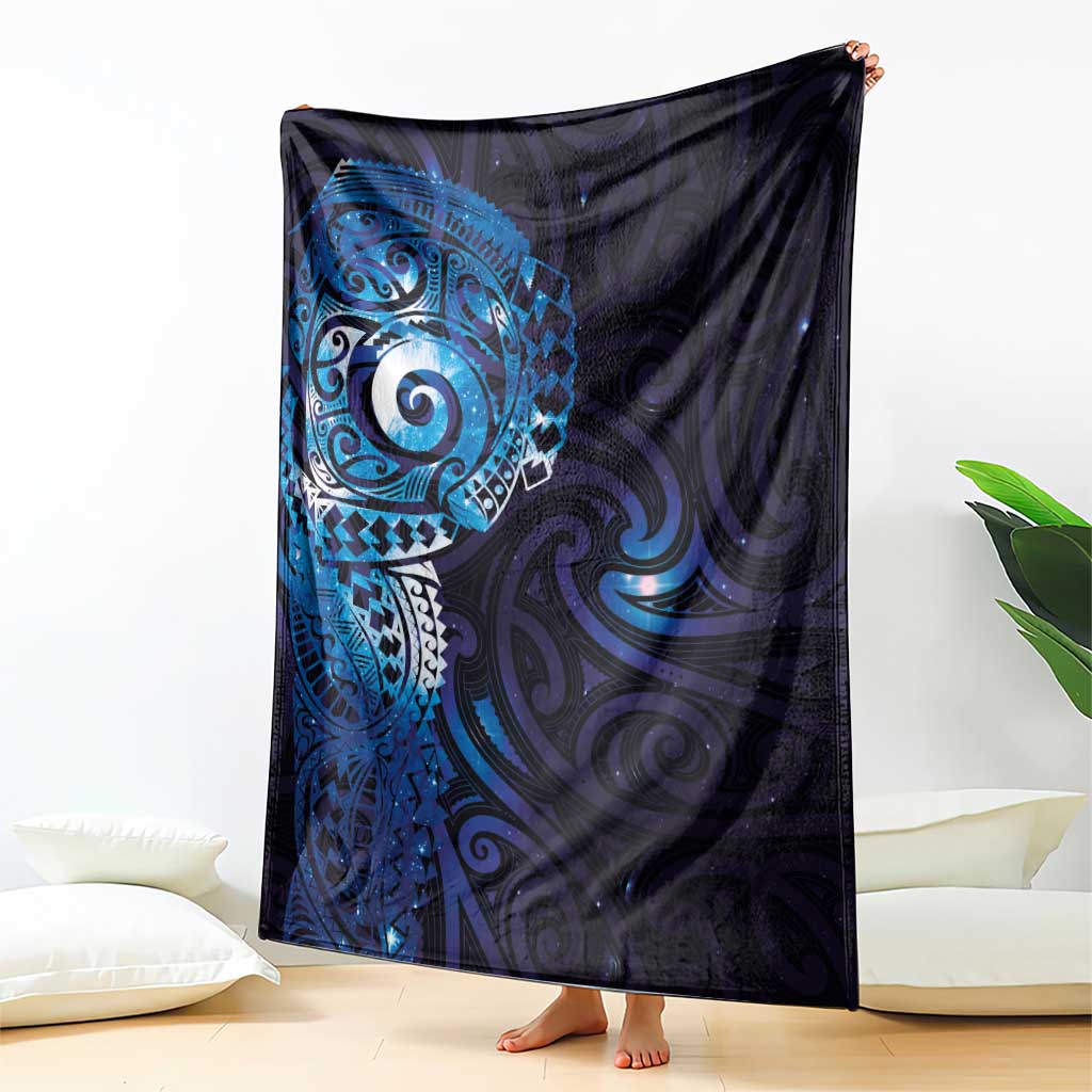 Matariki New Zealand Maori Koru Art Tattoo Blanket New Year Galaxy Blue Sky Style