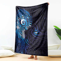 Matariki New Zealand Maori Koru Art Tattoo Blanket New Year Galaxy Blue Sky Style