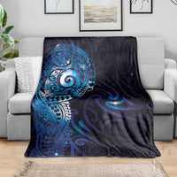 Matariki New Zealand Maori Koru Art Tattoo Blanket New Year Galaxy Blue Sky Style