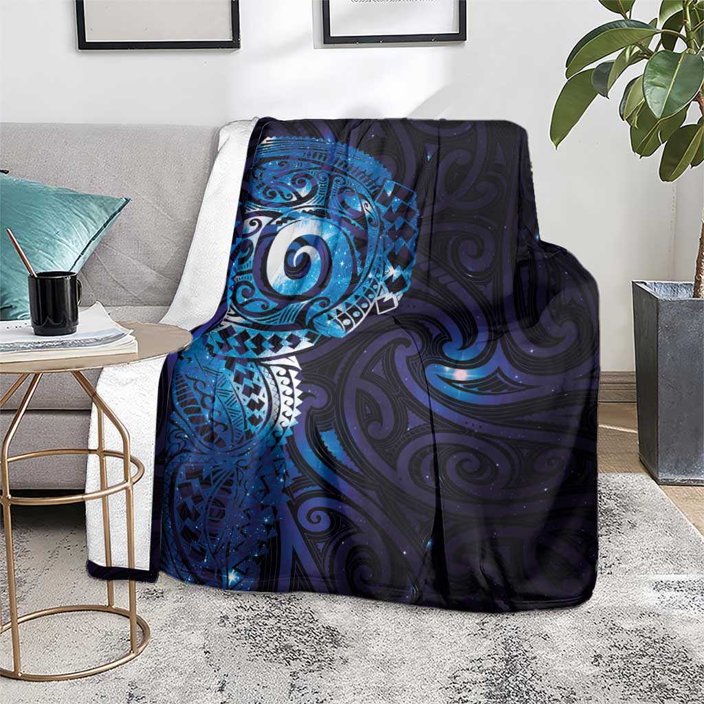 Matariki New Zealand Maori Koru Art Tattoo Blanket New Year Galaxy Blue Sky Style