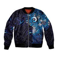 Matariki New Zealand Maori Koru Art Tattoo Bomber Jacket New Year Galaxy Blue Sky Style