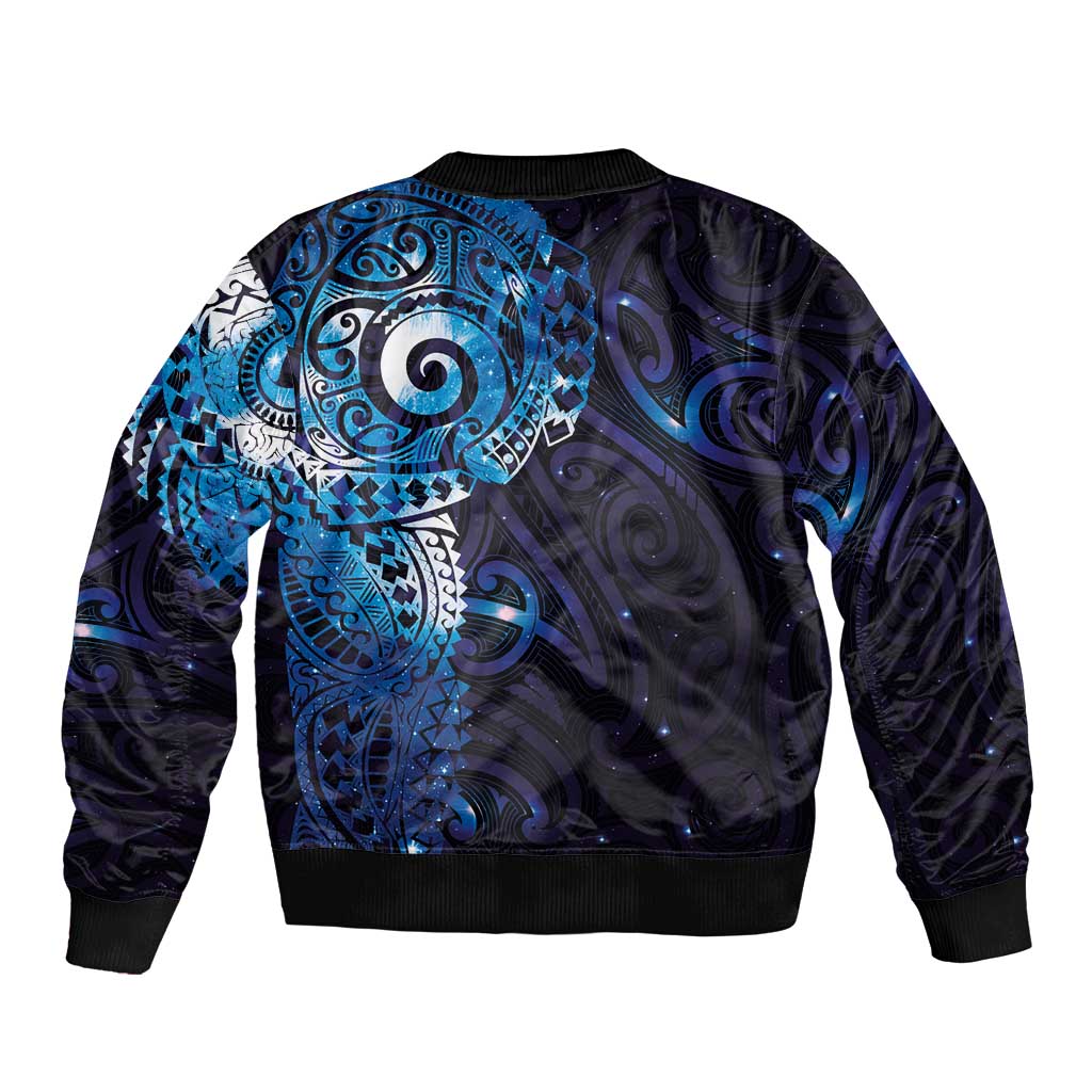 Matariki New Zealand Maori Koru Art Tattoo Bomber Jacket New Year Galaxy Blue Sky Style