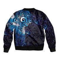Matariki New Zealand Maori Koru Art Tattoo Bomber Jacket New Year Galaxy Blue Sky Style