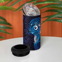 Matariki New Zealand Maori Koru Art Tattoo 4 in 1 Can Cooler Tumbler New Year Galaxy Blue Sky Style