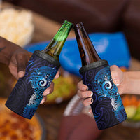 Matariki New Zealand Maori Koru Art Tattoo 4 in 1 Can Cooler Tumbler New Year Galaxy Blue Sky Style