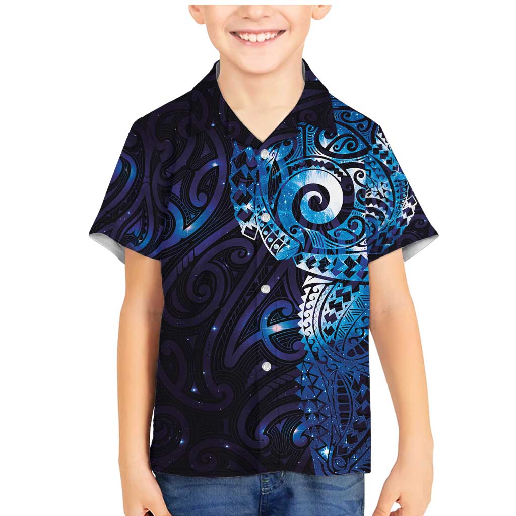 Matariki New Zealand Maori Koru Art Tattoo Family Matching Mermaid Dress and Hawaiian Shirt New Year Galaxy Blue Sky Style