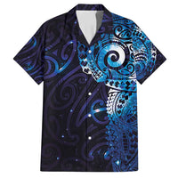 Matariki New Zealand Maori Koru Art Tattoo Family Matching Puletasi and Hawaiian Shirt New Year Galaxy Blue Sky Style