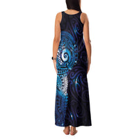 Matariki New Zealand Maori Koru Art Tattoo Family Matching Tank Maxi Dress and Hawaiian Shirt New Year Galaxy Blue Sky Style