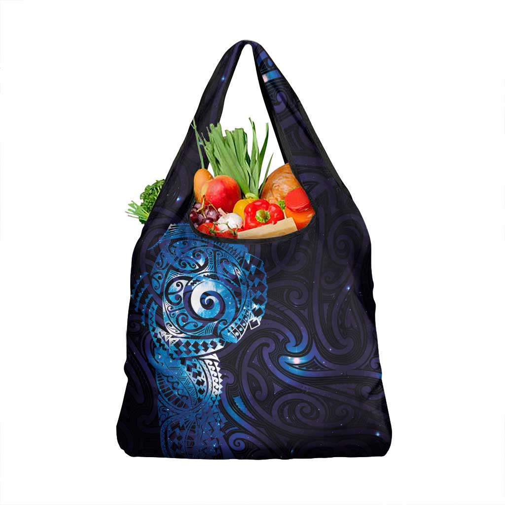 Matariki New Zealand Maori Koru Art Tattoo Grocery Bag New Year Galaxy Blue Sky Style