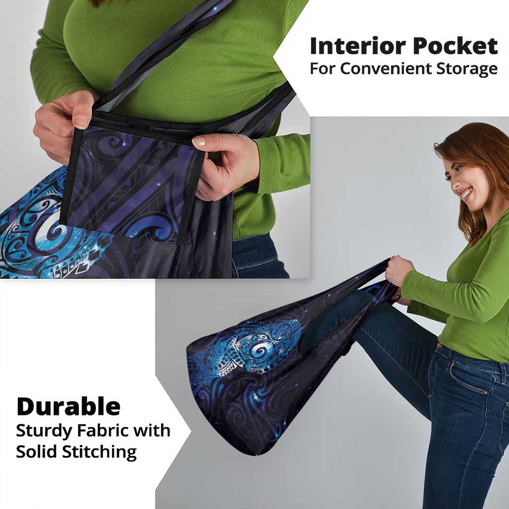 Matariki New Zealand Maori Koru Art Tattoo Grocery Bag New Year Galaxy Blue Sky Style