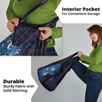 Matariki New Zealand Maori Koru Art Tattoo Grocery Bag New Year Galaxy Blue Sky Style