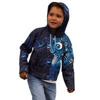 Matariki New Zealand Maori Koru Art Tattoo Kid Hoodie New Year Galaxy Blue Sky Style