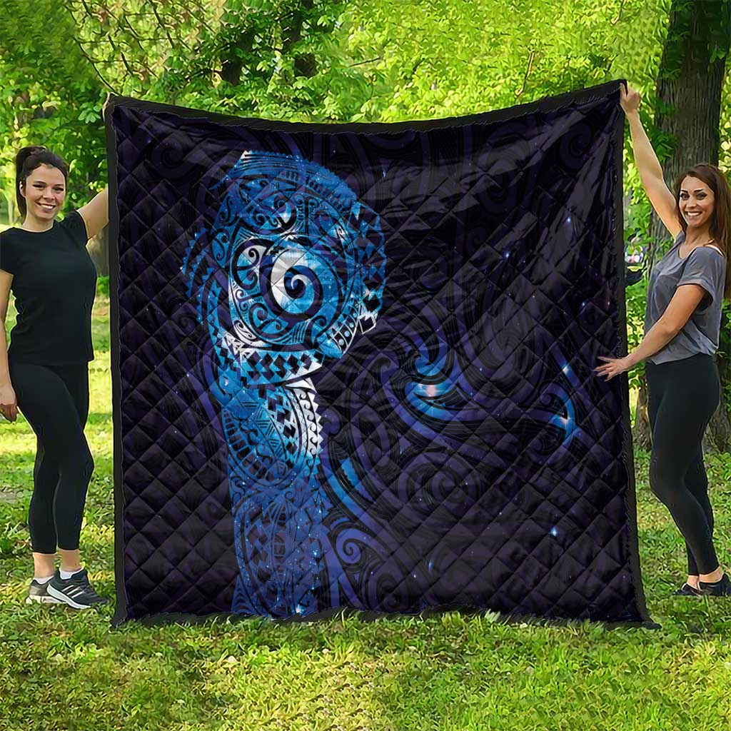 Matariki New Zealand Maori Koru Art Tattoo Quilt New Year Galaxy Blue Sky Style