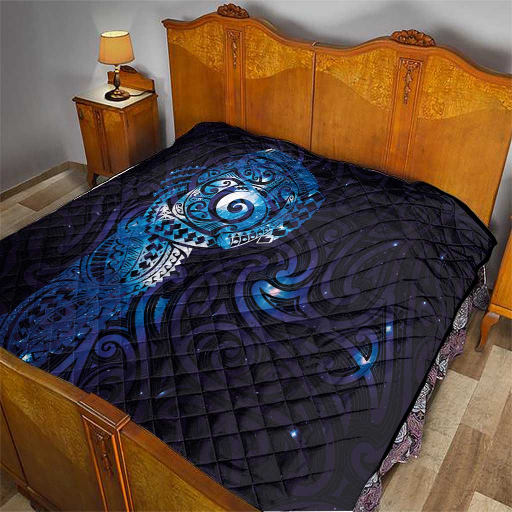 Matariki New Zealand Maori Koru Art Tattoo Quilt New Year Galaxy Blue Sky Style