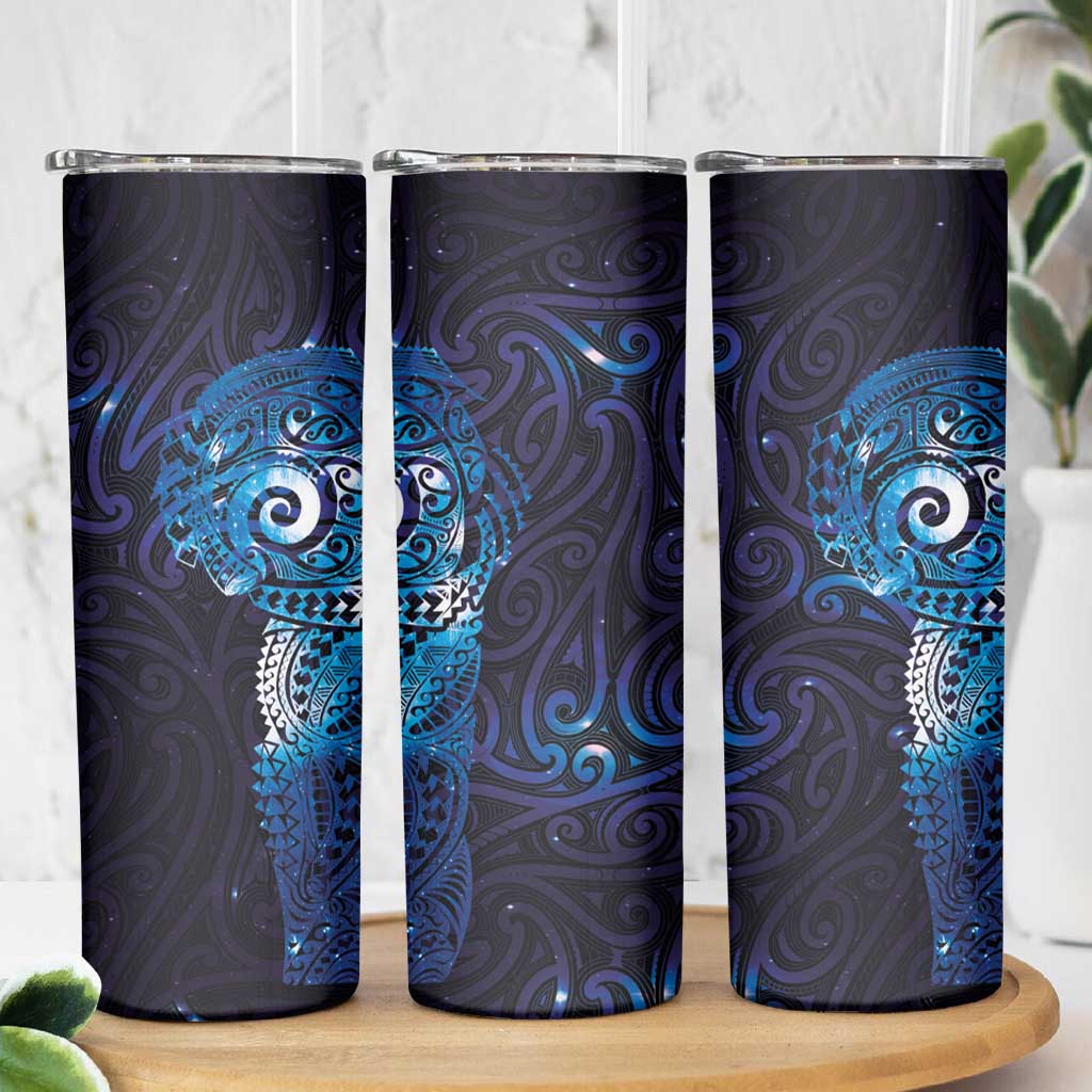 Matariki New Zealand Maori Koru Art Tattoo Skinny Tumbler New Year Galaxy Blue Sky Style