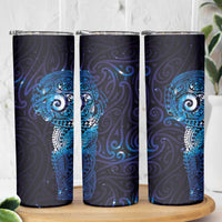 Matariki New Zealand Maori Koru Art Tattoo Skinny Tumbler New Year Galaxy Blue Sky Style
