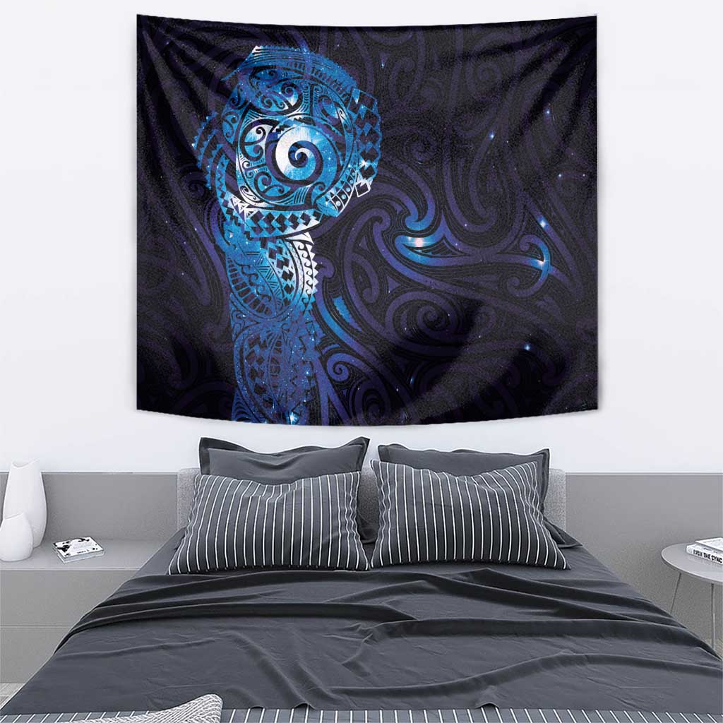 Matariki New Zealand Maori Koru Art Tattoo Tapestry New Year Galaxy Blue Sky Style