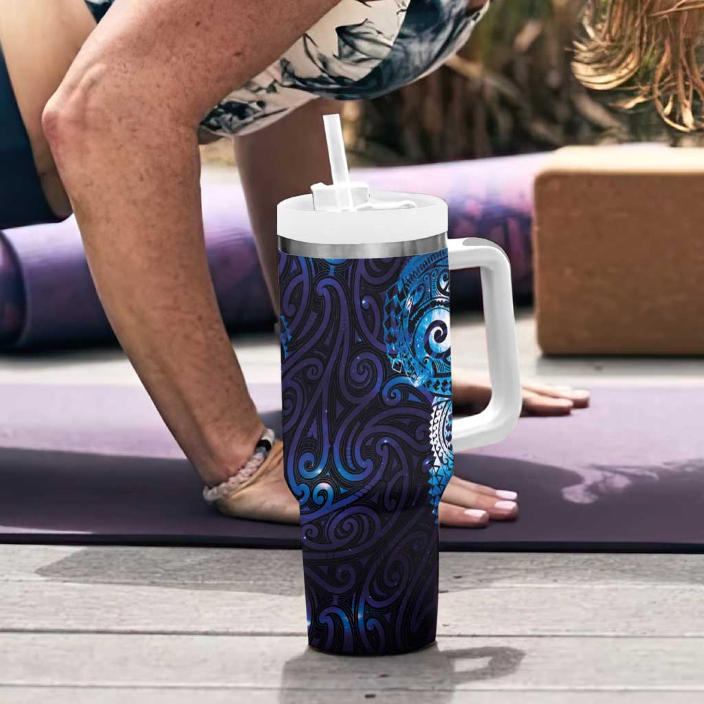 Matariki New Zealand Maori Koru Art Tattoo Tumbler With Handle New Year Galaxy Blue Sky Style