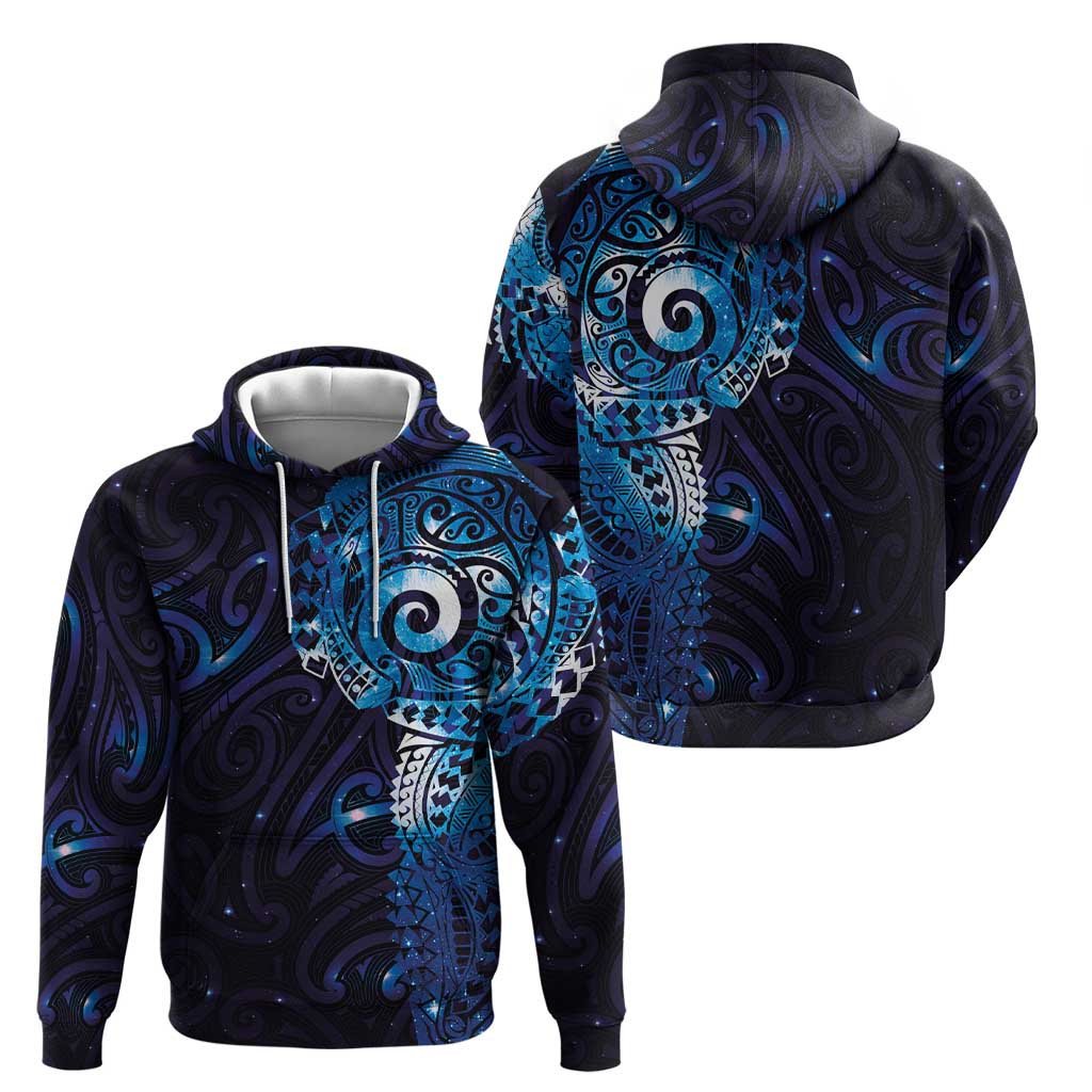 Matariki New Zealand Maori Koru Art Tattoo Zip Hoodie New Year Galaxy Blue Sky Style